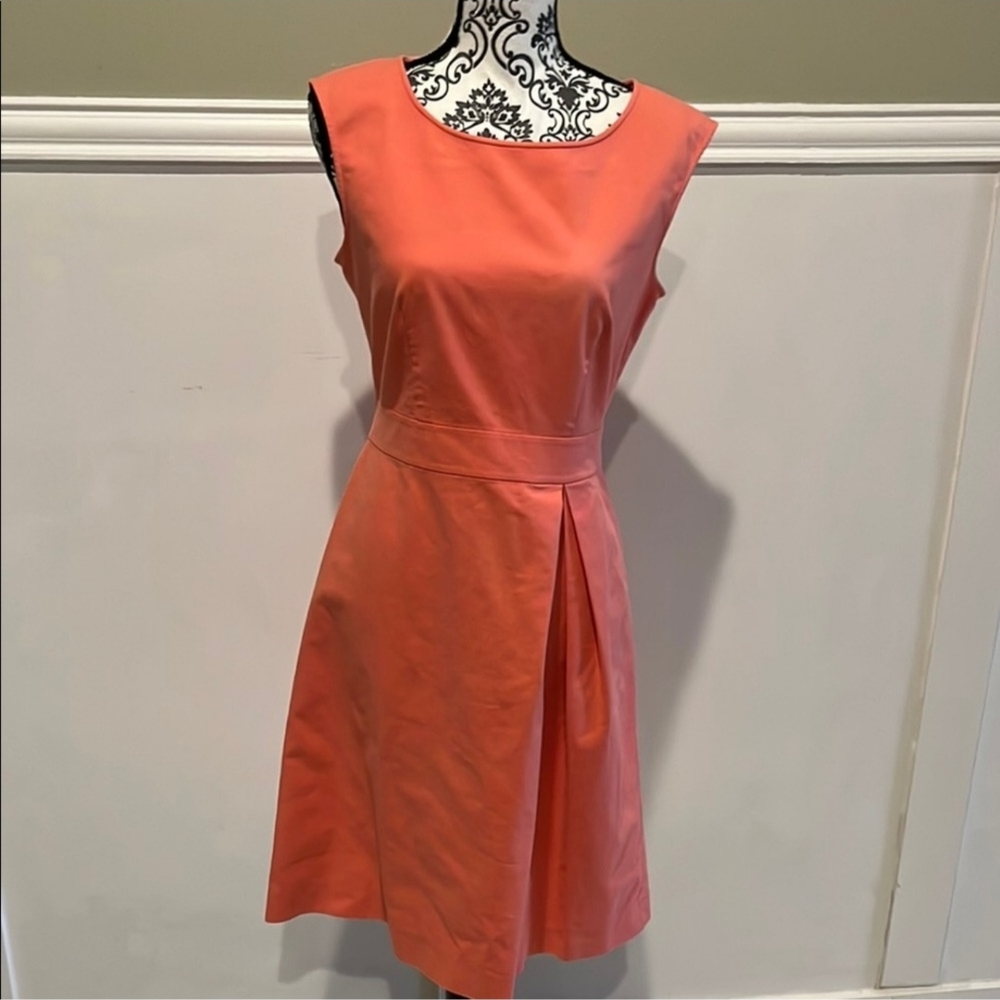 Lafayette 148 New York Orange A-Line Mini Dress